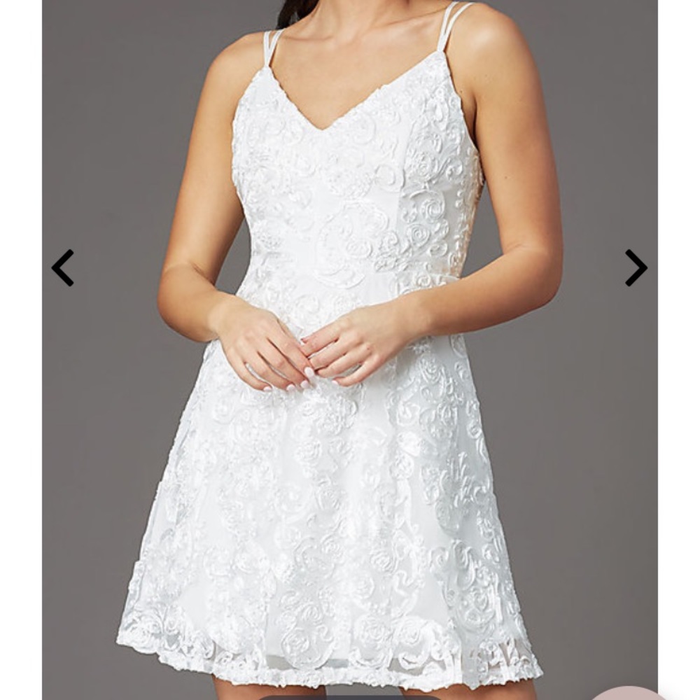 Short Graduation Dress - white -Simply Dresses